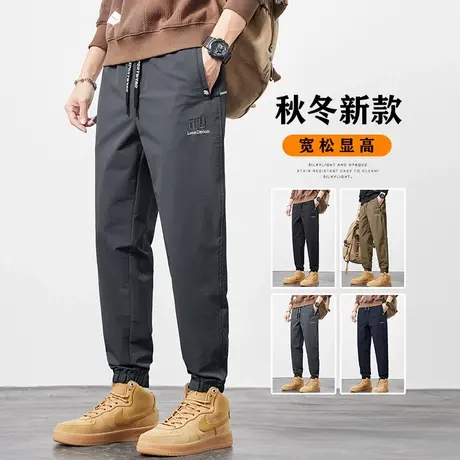 秋冬款男士登山束脚冲锋工装秋季2023新款春秋款潮牌运动休闲裤子商品大图