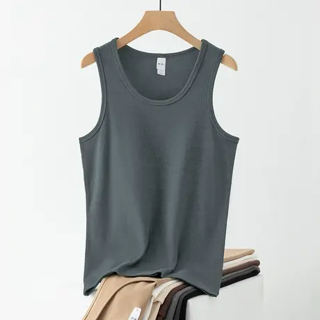 300g重磅德绒背心男秋冬季保暖双面绒跨栏运动坎肩无袖马甲打底衫图片