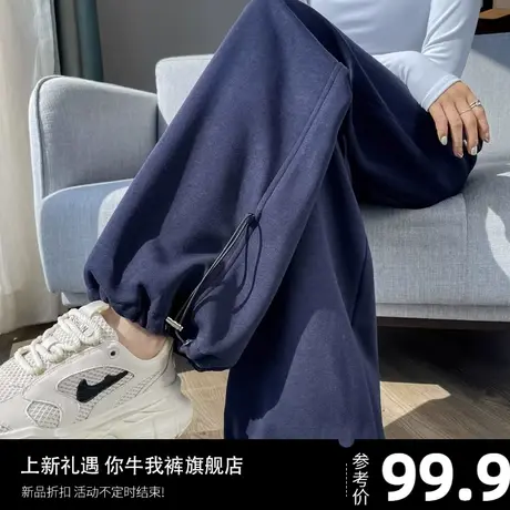 美式运动裤女春秋款2024新款休闲裤女裤小个子卫裤束脚灯笼裤女士图片