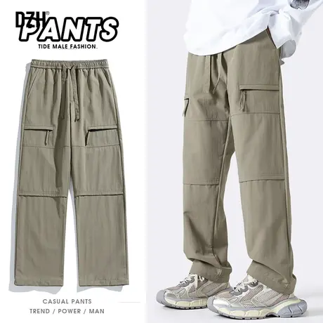 男士冲锋裤男春秋季裤子美式潮牌痞帅伞兵裤2024新款工装休闲长裤商品大图