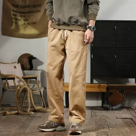 秋冬款纯色潮流男士裤子休闲裤百搭宽松男裤潮流裤子男款休闲长裤商品大图