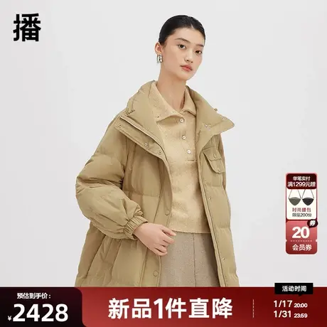 播90绒中长羽绒服女冬商场同款小个子时尚轻薄保暖外套BDQ4RD0920商品大图