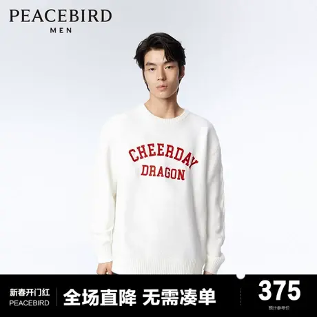 太平鸟男装 休闲毛衣2024春季新款宽松慵懒毛衫休闲毛衫男士上衣图片