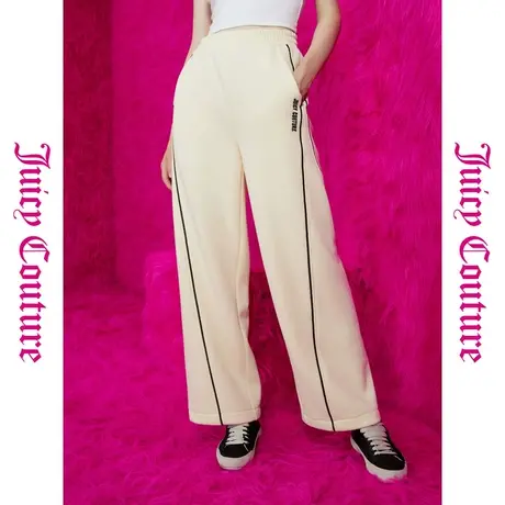 Juicy Couture橘滋简单爱刺绣宽松直筒加厚女式休闲裤商品大图