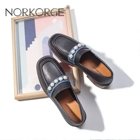 精致黑乐福鞋图片