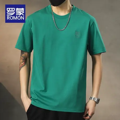罗蒙夏季短袖男士宽松百搭t恤男装潮牌ins潮流时尚圆领半袖上衣服图片