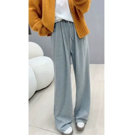 小个子高腰显瘦糯米裤抖抖裤秋装2023新款韩版女装薄款百搭直筒裤商品大图