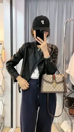 小皮衣外套女2023年新款爆款春秋小个子机车短款修身春款pu皮夹克商品大图