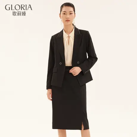 歌莉娅西装女秋季新款高级感精纺羊毛通勤职场西服外套1A8L6M200图片