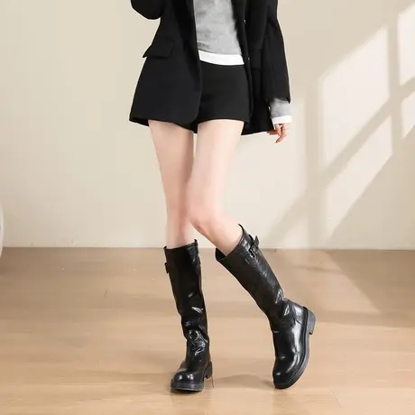 NWJ女式短裤2025春秋季新款高腰显瘦辣妹裤A字热裤修身ins潮商品大图
