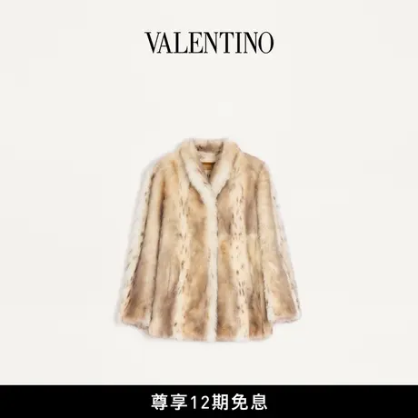 [新品抢先看][12期免息]华伦天奴VALENTINO女士羊毛皮大衣图片