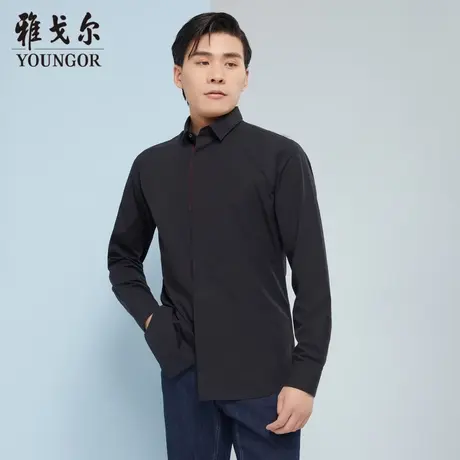 【商场同款】雅戈尔衬衫秋季官方商务休闲舒适柔软上班长袖衬衫商品大图