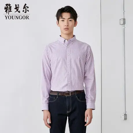 雅戈尔奥莱 商场同款男士长袖衬衫秋冬新款官方商务休闲长袖衬衫商品大图