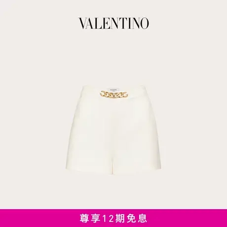 【24期免息】华伦天奴女士 CREPE COUTURE VLOGO CHAIN 短裤商品大图