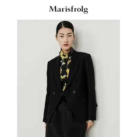 【商场同款】玛丝菲尔夏装新款纯羊毛修身内搭针织衫女装商品大图