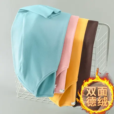 德绒打底衫内搭长袖t恤男装纯色V领上衣服潮流秋冬保暖双面绒体恤图片