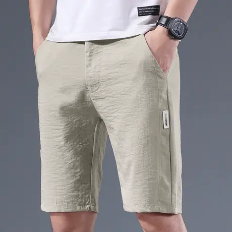 夏季超薄款休闲短裤男士冰丝凉裤子2024新款运动中裤男裤马裤男款商品大图