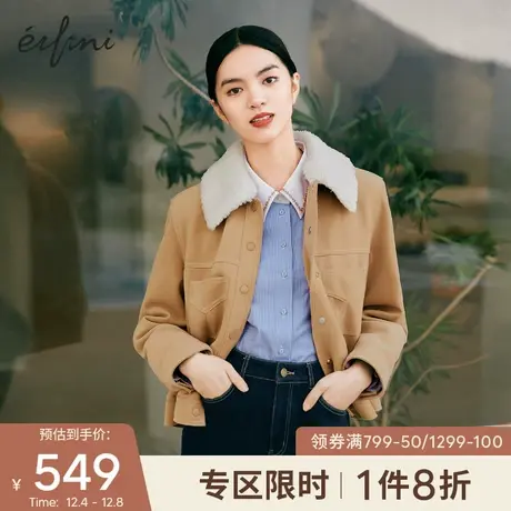【商场同款】伊芙丽衬衫女2021秋冬季新款设计感小上衣1CA324611图片