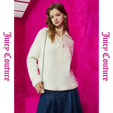 Juicy Couture橘滋初秋冬新款软洋洋扣系带女式毛衣外套商品大图