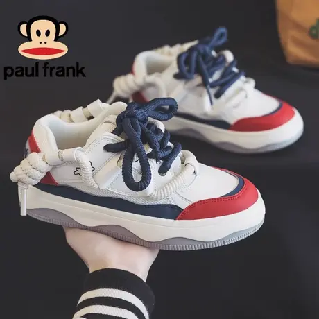 大嘴猴夏季透气小白鞋女2023新款夏款休闲百搭小众运动板鞋子女款商品大图