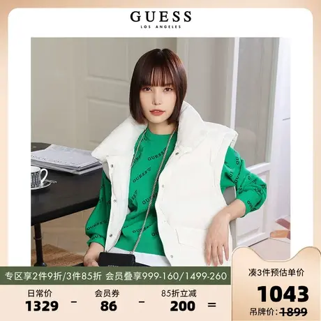 GUESS女士立领舒适保暖羽绒马甲-Q2BN15W55R0商品大图