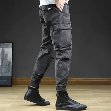 时尚潮牌多口袋工装休闲裤2022男士冬款品质百搭个性舒适休闲裤男商品大图