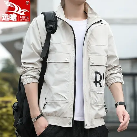 外套男春秋季潮牌时尚男生2023新款帅气潮流百搭夹克宽松上衣服男商品大图