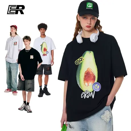 ER水果系列短袖T恤夏情侣半袖潮牌休闲上衣商品大图