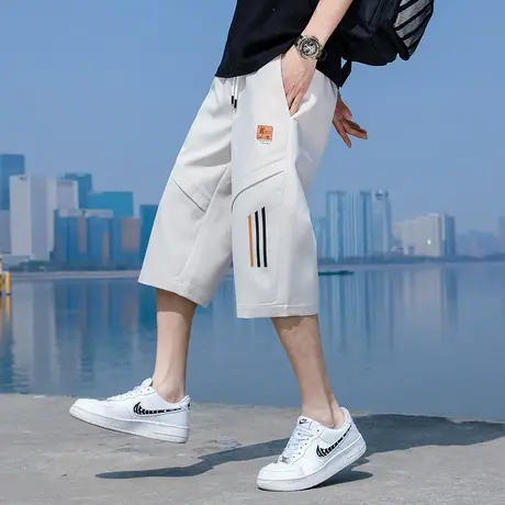 七分裤男夏季薄款宽松休闲短裤男士运动工装中裤韩版潮流学生裤子商品大图