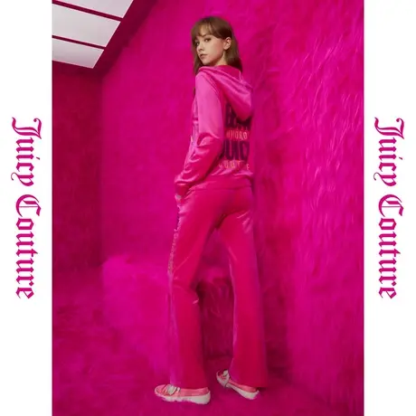 Juicy Couture橘滋早秋季装女2023年新款重工绣印软糯丝绒外套图片
