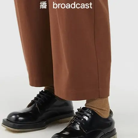 broadcast/播休闲裤女阔腿裤2023秋季新款代购通勤简约宽松直筒裤图片
