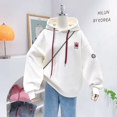 小众设计感连帽上衣2023春季新款韩国东大门原宿风卡通长袖卫衣女图片