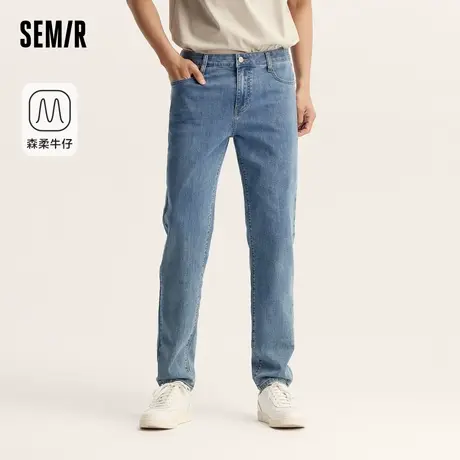 森柔牛仔|商场同款森马牛仔裤男2024夏季新款修身小脚长裤通勤风图片