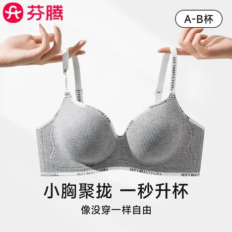 芬腾内衣女聚拢小胸显大无痕无钢圈软支撑上托防下垂收副乳文胸罩商品大图