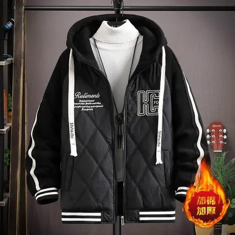 13青少年棉衣外套14男孩初高中学生15岁加厚棒球服16大童冬装棉服商品大图