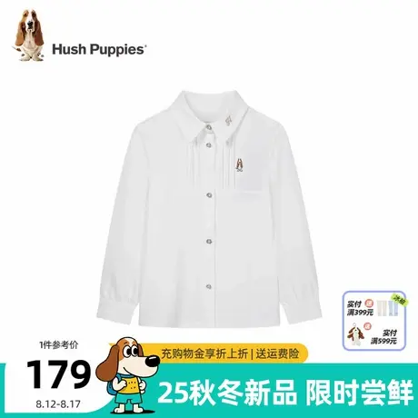 暇步士童装女童衬衫25秋新品大童学院风甜美百搭衬衣儿童休闲打底商品大图