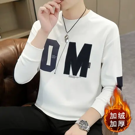 卫衣男士ins潮牌2023新款男装秋冬季上衣服长袖T恤外套加绒打底衫商品大图