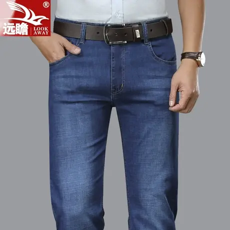 2023新款牛仔裤男士薄款宽松直筒夏季长裤子男款商务休闲冰丝男裤图片
