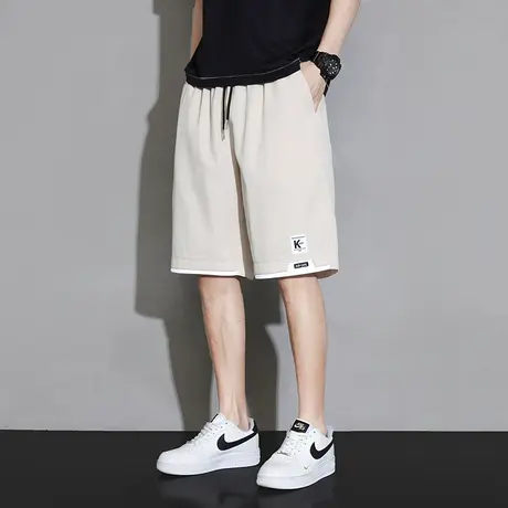 冰丝短裤男士夏季2023新款速干工装五分裤宽松休闲运动裤子男款商品大图