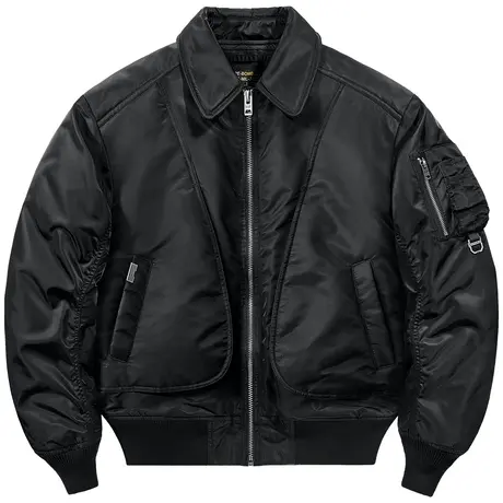 VIP翻领棉衣男冬季加厚飞行夹克宽松美式高街设计感工装棉服外套商品大图