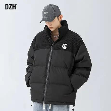 男士黑色立领棉服男款冬季潮牌加厚宽松休闲棉衣外套男款2024新款商品大图
