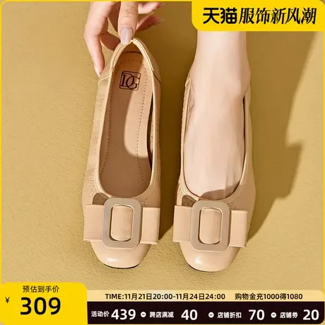 头层牛皮浅口单鞋女平底鞋2024年新款舒适软底软面中老年妈妈皮鞋商品大图