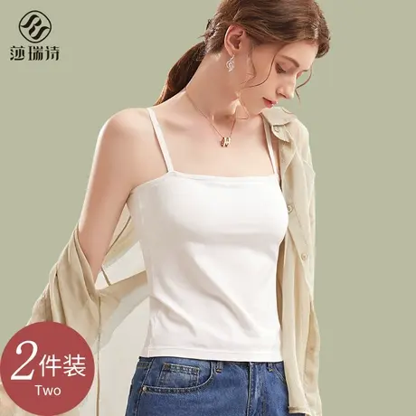 无痕美背吊带背心女夏季薄款带胸垫一体内搭网红爆款抹胸外穿裹胸商品大图