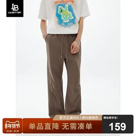 Lilbetter美式休闲裤男春季潮牌高街百搭休闲裤复古直筒运动裤LB商品大图