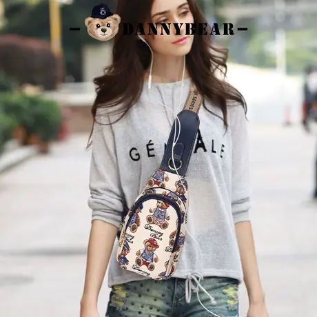 丹尼熊胸包竖款男女小众潮包包简约斜挎包百搭时尚单肩运动包商品大图