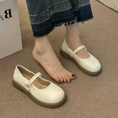 软底玛丽珍鞋子女秋季法式晚风单鞋夏季2024新款仙女鞋温柔小皮鞋商品大图