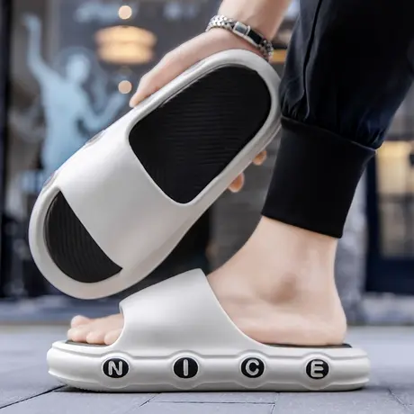 男拖鞋夏外穿网红时尚简约风休闲运动凉拖鞋室内居家踩屎感一字拖商品大图