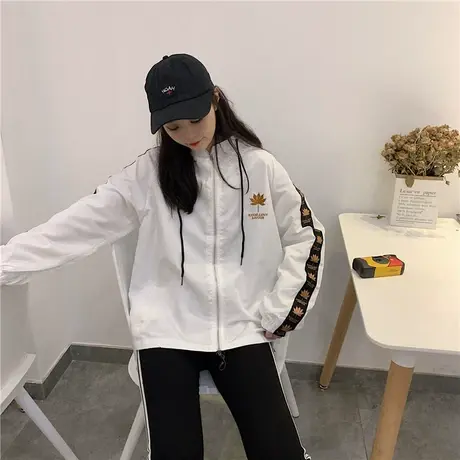 春秋潮牌情侣装刺绣棒球服男女韩版bf宽松百搭夹克学生休闲外套潮商品大图