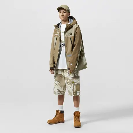 Aape男装春夏字母图案印花猿颜徽章迷彩工装休闲短裤6727XAG商品大图