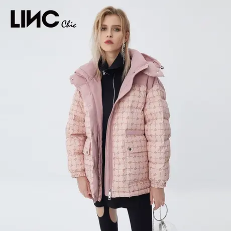 LINC金羽杰羽绒服女2023年冬新款反季短款加厚女款面包服断码清仓商品大图